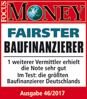 Dezember 2017: Wieder wurde ACCEDO als fairster Baufinanzierer gekürt
